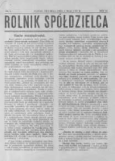 Rolnik Spółdzielca. 1929.05.05 R.6 nr9