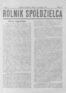 Rolnik Spółdzielca. 1929.08.11 R.6 nr16