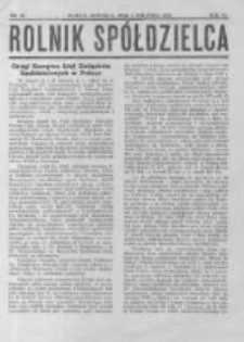 Rolnik Sp&oacute;łdzielca. 1929.09.08 R.6 nr18