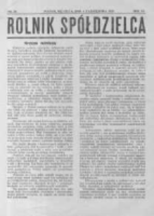 Rolnik Spółdzielca. 1929.10.06 R.6 nr20