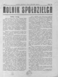 Rolnik Sp&oacute;łdzielca. 1930.01.05 R.7 nr1