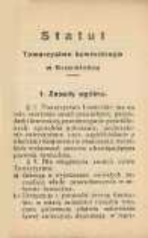 Statut Towarzystwa Łowieckiego w Krzemieńcu