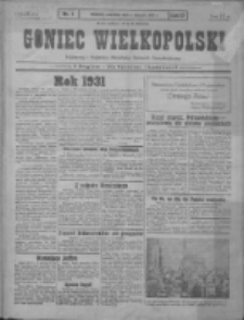 Goniec Wielkopolski: najtańsze pismo codzienne dla wszystkich stan&oacute;w 1931.01.01 R.55 Nr1