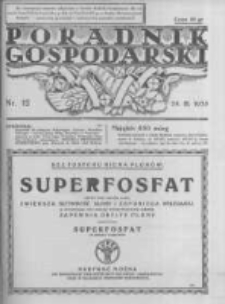 Poradnik Gospodarski. Pismo Tygodniowe. 1935.03.24 R.46 nr12