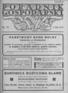 Poradnik Gospodarski. Pismo Tygodniowe. 1935.08.04 R.46 nr31
