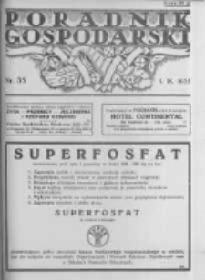 Poradnik Gospodarski. Pismo Tygodniowe. 1935.09.01 R.46 nr35
