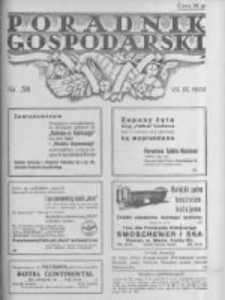 Poradnik Gospodarski. Pismo Tygodniowe. 1935.09.22 R.46 nr38