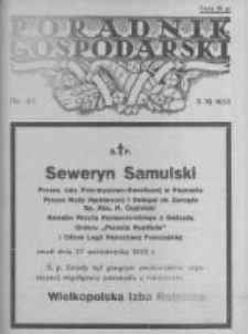 Poradnik Gospodarski. Pismo Tygodniowe. 1935.11.03 R.46 nr44