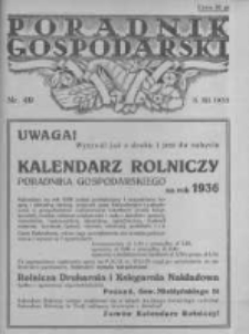 Poradnik Gospodarski. Pismo Tygodniowe. 1935.12.08 R.46 nr49