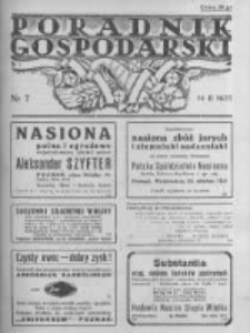 Poradnik Gospodarski. Pismo Tygodniowe. 1937.02.14 R.48 nr7