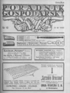 Poradnik Gospodarski. Pismo Tygodniowe. 1937.03.21 R.48 nr12