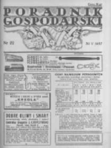 Poradnik Gospodarski. Pismo Tygodniowe. 1937.05.30 R.48 nr22