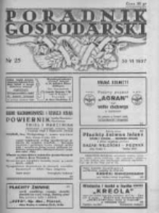 Poradnik Gospodarski. Pismo Tygodniowe. 1937.06.20 R.48 nr25
