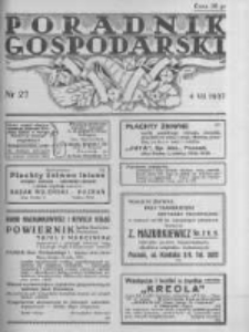 Poradnik Gospodarski. Pismo Tygodniowe. 1937.07.04 R.48 nr27