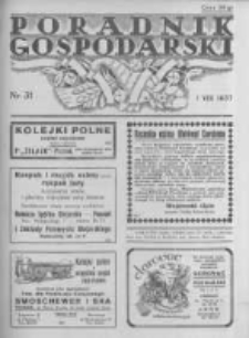 Poradnik Gospodarski. Pismo Tygodniowe. 1937.08.01 R.48 nr31