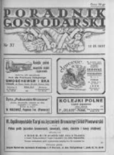 Poradnik Gospodarski. Pismo Tygodniowe. 1937.09.12 R.48 nr37