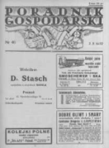 Poradnik Gospodarski. Pismo Tygodniowe. 1937.10.03 R.48 nr40