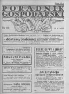 Poradnik Gospodarski. Pismo Tygodniowe. 1937.10.17 R.48 nr42
