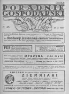 Poradnik Gospodarski. Pismo Tygodniowe. 1937.10.24 R.48 nr43