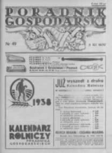 Poradnik Gospodarski. Pismo Tygodniowe. 1937.12.05 R.48 nr49
