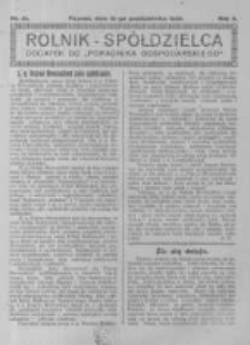 Rolnik Spółdzielca. 1925.10.18 R.2 nr21