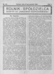 Rolnik Spółdzielca. 1925.12.27 R.2 nr26