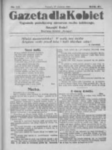 Gazeta dla Kobiet: tygodnik poświęcony sprawom ruchu kobiecego: bezpłatny dodatek "Postępu" 1924.06.27 R.3 Nr23
