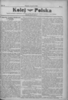 Kolej Polska: tygodnik poświęcony zagadnieniom i rozwojowi polskich dr&oacute;g żelaznych, sprawom zawodowym i życiu kolejarzy: bezplatny dodatek do "Postępu" 1924.03.14 R.4 Nr1