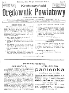 Krotoszyński Orędownik Powiatowy 1931.06.27 R.56 Nr51