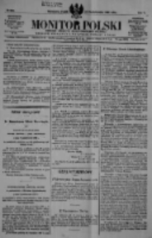 Monitor Polski. Dziennik Urzędowy Rzeczypospolitej Polskiej. 1922.10.27 R.5 nr245