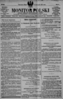 Monitor Polski. Dziennik Urzędowy Rzeczypospolitej Polskiej. 1922.11.17 R.5 nr262