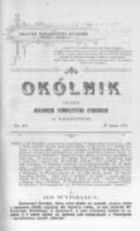 Ok&oacute;lnik. Organ Krajowego Towarzystwa Rybackiego w Krakowie. 1900 nr45