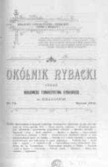 Okólnik Rybacki. Organ Krajowego Towarzystwa Rybackiego w Krakowie. 1905 nr74