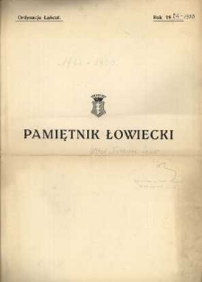 Ordynacja Łańcut - Pamiętnik łowiecki. Rok 1924-1938