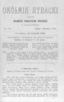 Ok&oacute;lnik Rybacki. Organ Krajowego Towarzystwa Rybackiego w Krakowie. 1911 nr118