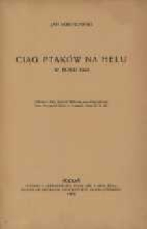 Ciąg ptak&oacute;w na Helu w roku 1923