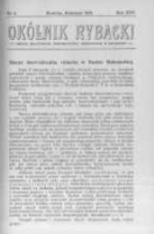 Ok&oacute;lnik Rybacki. Organ Krajowego Towarzystwa Rybackiego w Krakowie. 1913 nr4