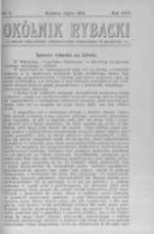 Ok&oacute;lnik Rybacki. Organ Krajowego Towarzystwa Rybackiego w Krakowie. 1913 nr7