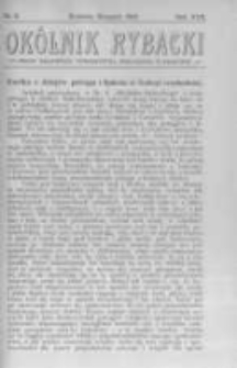 Ok&oacute;lnik Rybacki. Organ Krajowego Towarzystwa Rybackiego w Krakowie. 1913 nr8
