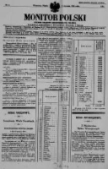 Monitor Polski. Dziennik Urzędowy Rzeczypospolitej Polskiej. 1938.01.07 R.21 nr4