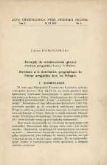 Materiały do rozmieszczenia głuszca (Tetrao urogallus Linn.) w Polsce