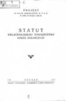 Statut Wielkopolskiego Towarzystwa K&oacute;łek Rolniczych