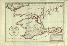 Post Karte von der Halbinsel Taurien oder Krim 1788 pour Servir de renseignemens &agrave; la Carte des Limites des trois Empires on Theatre de la Guerre de 1787 entre la Russie et les Turcs 1788. H[ieronimus] Benedicti Sc.