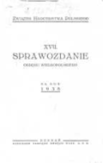 Sprawozdanie Okręgu Wielkopolskiego za rok 1938