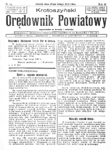 Krotoszyński Orędownik Powiatowy 1932.02.20 R.57 Nr14