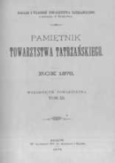Pamiętnik Towarzystwa Tatrzańskiego. 1878 T.3