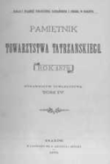 Pamiętnik Towarzystwa Tatrzańskiego. 1879 T.4