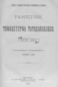 Pamiętnik Towarzystwa Tatrzańskiego. 1884 T.9