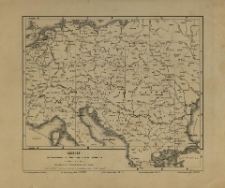 Skelett der &Uuml;bersichtskarte von Mittel-Europa im Masse 1:750 000 d. N. N.
