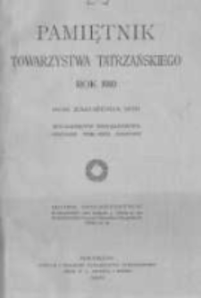 Pamiętnik Towarzystwa Tatrzańskiego. 1910 T.31